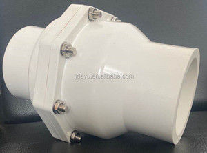 Usine pas cher prix facile à connecter en plastique pvc double l'union balançoire gaufrette clapet anti-retour - Product Image 6