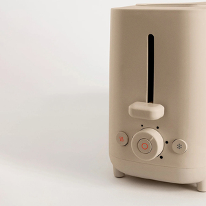 전기 플라스틱 2슬라이스 토스터 6단계 온도 조절 베이글 슬라이스 넓은 슬롯 탈착식 빵가루 트레이 재가열 기능 가정용 - Product Image 2