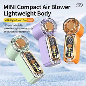 Pocket Size Handheld Led Digital Display <b>Usb</b>-C Rechargeable Strong Wind Personal <b>Mini</b> <b>Fan</b> for Summer - Product Image 6