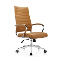 Best-seller Chaise de bureau de direction en cuir PU à dossier haut Chaise de patron de luxe contemporaine ergonomique blanche de luxe