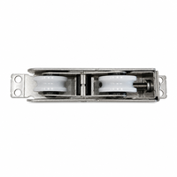 Rueda Doble para Ventana de Aluminio, Acero Inoxidable 304, Nylon, Altura de 30 a 38 mm, Capacidad de Carga de 50 kg, Proveedor de Herrajes