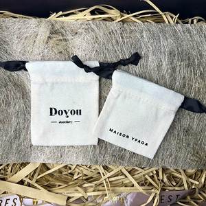New Design Eco Friendly Muslin Cotton Dust <b>Pouch</b> Customized Canvas <b>Drawstring</b> Bag Organic Muslin Cotton <b>Pouch</b> - Product Image 4