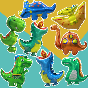 <span class=keywords><strong>D</strong></span>écorations <span class=keywords><strong>d</strong></span>'anniversaire dinosaure feuille ballon Latex Globos joyeux anniversaire bannière ensemble bébé douche fête faveurs - Product Image 2