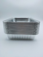Barquettes en aluminium de haute qualité 31x21x5cm, emballage rétractable, pour la vente au détail, récipients de service pour la maison et les fêtes, assiettes résistantes au four pour la cuisson.