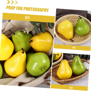 Pera Artificial Simulada, Fruta Falsa Realista, Ecológica y Ligera, para Halloween, Navidad, Acción de Gracias, Hogar, Cocina, Fiestas - Product Image 6
