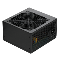 Alimentation électrique de bureau/serveur GREENLEAF 80 Plus certifiée ATX 500W, PFC actif, 100-240V AC, ventilateur noir de 120 mm, cordon d'alimentation de 1,2 m, 20+4 broches