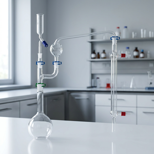 Ensemble de distillation Kjeldahl en verre borosilicaté à deux colliers avec adaptateur pour la recherche - Product Image 3
