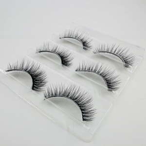 Extensions de cils 3D synthétiques réutilisables, faits main, avec étiquette personnalisée, <span class=keywords><strong>2</strong></span> rangées, emballage personnalisé avec logo, <span class=keywords><strong>volume</strong></span>, vente en gros - Product Image 4