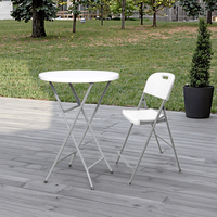Table pliante ronde en plastique au design moderne pour banquets, idéale pour hôtels, chambres, hôpitaux ou applications d'entrée