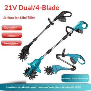 Motoculteur électrique transfrontalier, micro-tilleur agricole, désherbeur rotatif, coupe-bordures lithium, facile à utiliser, 2,7 kg - Product Image 3