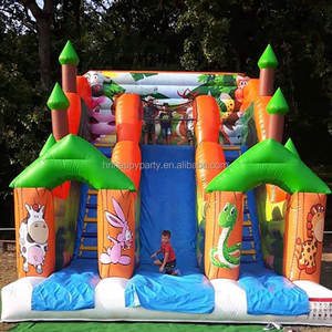 Casa de rebote inflable con toboganes de agua dobles resbalón y toboganes tobogán de agua deslizante para niños y adultos tobogán de agua comercial - Product Image 4