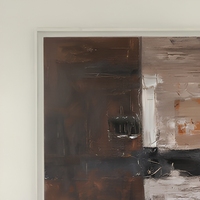 Peinture à l'huile abstraite faite à la main, art mural contemporain sur toile, cadre flottant tendu, décoration intérieure pour salon