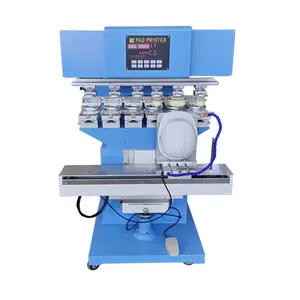 High accurate hot selling 6 colors closed cup pad printing machine with shuttle