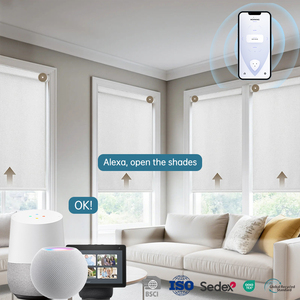 Persianas Enrollables Verticales Motorizadas Eléctricas Inteligentes, Diseño Moderno, Material <span class=keywords><strong>de</strong></span> Tela Lisa, Compatible con <span class=keywords><strong>Alexa</strong></span> para Ventanas - Product Image 6