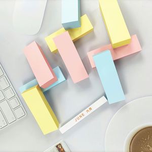 Assorted Pastel Color Self-Adhesive <b>Memo</b> <b>Pads</b> 450 Sheets Per Pack Cute Packaging Office School Daily Note-taking Document - Product Image 5