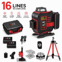 Niveau laser vert 4D 16 lignes 4 360 °   Niveau automatique auto-nivelant avec télécommande, étanche IP54 pour la construction de plans de tracé de toute la pièce