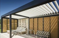 Kit de Soportes para Techo, Soportes Ajustables para Vigas de Pérgola, Gazebo Bioclimático Moderno y Resistente