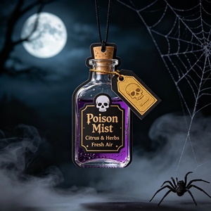 Ambientador Colgante para Coche Poison Mist, Botella de Vidrio, Aroma Cítrico y Hierbas, Estilo Oscuro, Larga Duración, Evaporación Natural - Product Image 6