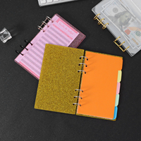 DIY desain Anda sendiri A6/A5 Loose-Leaf pengikat tahan air 6-Ring Binder bening akrilik Notebook Cover 2 Pack untuk penggunaan sekolah kantor
