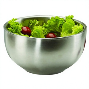 Bol mélangeur allemand en acier inoxydable avec couvercle Bol de service à salade Design CLASSIC élégant - Product Image 1