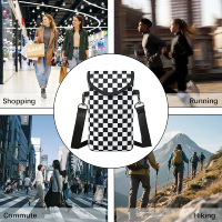 Étui de téléphone portable en néoprène léger et imperméable Meclone avec impression personnalisée, sangle réglable, sac bandoulière universel antichoc