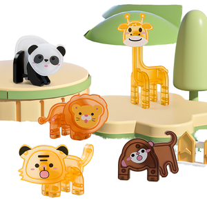 <span class=keywords><strong>Piastrelle</strong></span> magnetiche in plastica con figure di animali stelo giocattoli sensoriali magnete blocchi regalo Set per ragazzi ragazze - Product Image 1