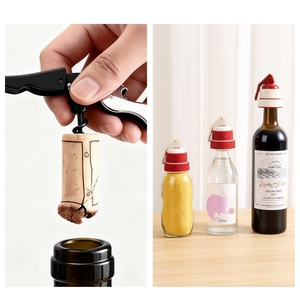 Timed Wine Stopper Red <b>Cork</b> Stopper Free-Flowing Olive Oil Vinegar Wine <b>Bottle</b> Speed Spout Liquor Liquid Pourer Dispenser - Product Image 4