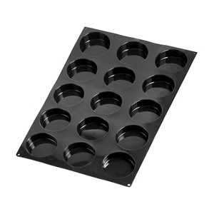 Stampo Fiorentino a 15 Cavità, Teglia Nera per Torte, Muffin e Pasticceria - Product Image 1