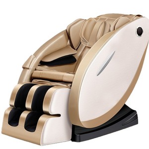 Intelligent Electric Multi Functional Massage Chair Full Body <b>Zero</b> Gravity SL Guide Rail Plug In Black Gold Home Use - Product Image 3