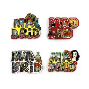 Imán de nevera 3D de Madrid, España, con adhesivo magnético, artesanía en MDF, decoración para el hogar y la cocina, recuerdos turísticos, venta al por mayor - Product Image 4