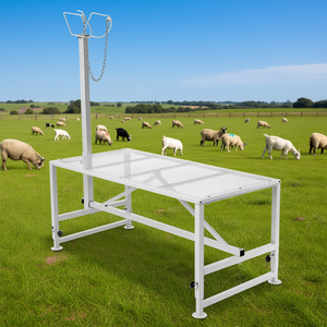 Soporte para Ovejas y Cabras de Metal, Ajustable en Altura, 47x23 Pulgadas, 500 Libras, Equipo para Ordeño y Esquilado - Product Image 2
