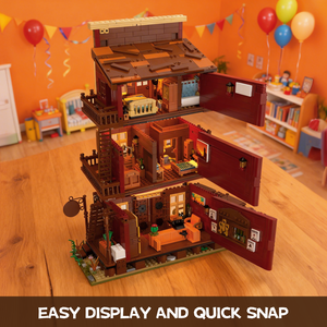 تجميع فندق غربي قديم من CAYI طقم مكعبات بناء مع مصباح ليد متوافق مع مشهد رعاة البقر Moc للأطفال - Product Image 5