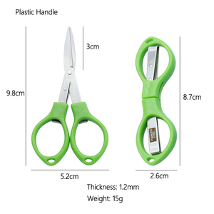 Đa Mục Đích Mini Thép Không Gỉ Gấp Kéo Du Lịch Di Động Kéo Có Thể Gập Lại Kéo Câu Cá Cho Sử Dụng Hàng Ngày - Product Image 2