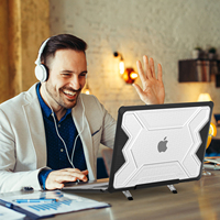 Transparent Pc Tpu Dissipation thermique béquille dur Pc étui de Protection complet du corps pour Macbook Air 15.3 étuis pour ordinateur portable