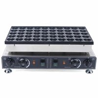 Machine à Gaufres et Crêpes Antiadhésive 50 Pièces, Gaufrier Dorayaki Électrique en Acier Inoxydable, Appareil à Muffins Professionnel