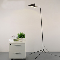 Canapé moderne de caractère Hôtel Serge Mouille Light Stand Lampadaire vertical noir