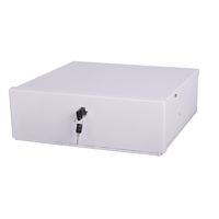 16 Gauge Acier Robuste 15 ''x 15'' x 5 ''DVR NVR Boîte de Sécurité Verrouillage Écran Led Nvr Cctv Sécurité Lockbox Cas de Sécurité Ventilateur de Refroidissement