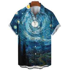 Nuova Camicia Hawaiana da Uomo 2024, Traspirante con Stampa Floreale e <span class=keywords><strong>Erba</strong></span> in 3D, Casual e Comoda - Product Image 3