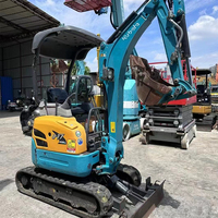 Miniexcavadora Kubota U17 U20 U30 U35 U50 de Segunda Mano, Cabina Abierta, Máquina Excavadora Original de Japón