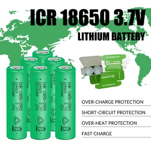 IMREN18650バッテリー2500mah25A USA US STOCK 3.7v 3.6v 25rsリチウムイオンセル充電式inr18650円筒形三元25r