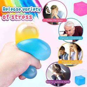 Novedades 2024, Pelotas Sensoriales Antiestrés Personalizadas al por Mayor, Juguete Sensorial para Niños, Alivio de la Ansiedad y el Estrés, Juguete Blando con Forma de Cubo de Hielo - Product Image 2