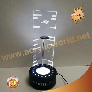 LED Illuminated Acrylic Wine Bottle Glorifier Display Stand Single Bottle Light-Up Base for <b>Bar</b> Counter - Product Image 6