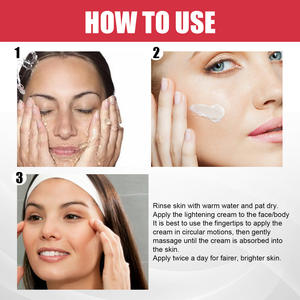 Crème pour le visage blanchissante pour la peau Crème hydratante éclaircissante Acide kojique Hydratant Crème d'embellissement de la peau Taches éclaircissantes - Product Image 6