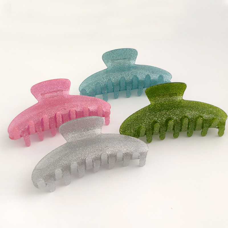 Новинка 2022, дизайнерские аксессуары для волос для женщин, оптовая продажа, Геометрическая Весенняя Милая градиентная полая пластиковая резиновая заколка для волос