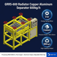 Séparateur automatique de radiateurs en cuivre et aluminium Genrytech GRRS-600 300-600kg/h 3kW AC, machine de recyclage de condenseurs de climatisation automobile CE