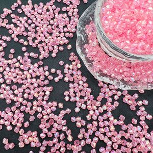 도매 AB 색상 이중 뾰족한 다이아몬드 직선 구멍 구슬 DIY 페르시 보석에 대한 투명 색상 아크릴 플라스틱 루사이트 - Product Image 1