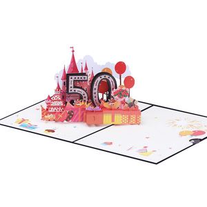 Tarjeta de Felicitación 3D Pop-Up de Papel Reciclable para Celebraciones, <span class=keywords><strong>Cumpleaños</strong></span>, Aniversarios, Día de San Valentín, Agradecimiento Empresarial, Precio Económico - Product Image 5