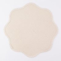 Napperons en jute de style moderne, forme florale unie, pour la décoration de table à la maison, les banquets de mariage, et comme sous-verres pour café et thé
