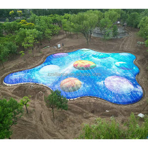 Trampolino Gigante da Esterno con 10 Palline, Grande Nuvola Rimbalzante, Cuscino per Salti per Bambini all'Aperto - Product Image 3