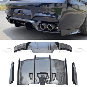 PSM Carbon Fiber Diffuser Rear Bumper Lip Fin Spoiler With Canards Side <b>Splitter</b> for BMW M6 F12 Auto Tuning - Product Image 2